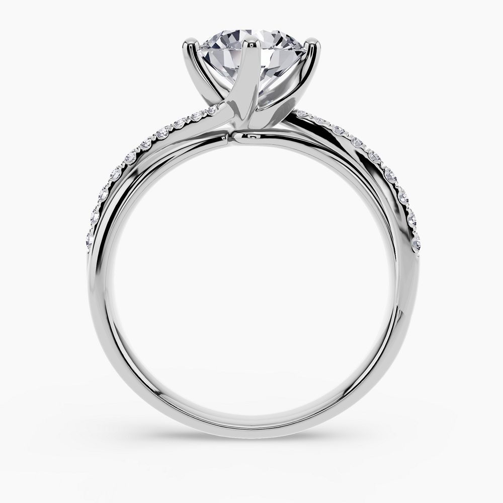 MSR0060D-18KW Pave Engagement Ring in 18K White Gold – Michael